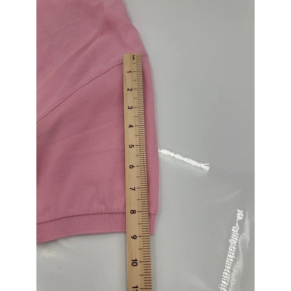 Polo Ralph Lauren Mens Pink Short Sleeve Pique Polo Shirt‎ Green Pony Size L